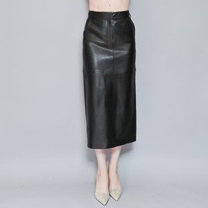 586. CAMILLA AND MARC Panama Leather Midi Skirt NWT Sz 2